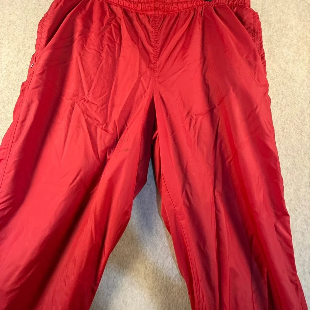 Vintage Nike Red Windbreaker Track Pants Mens XL Lined Athletic Trousers P0789